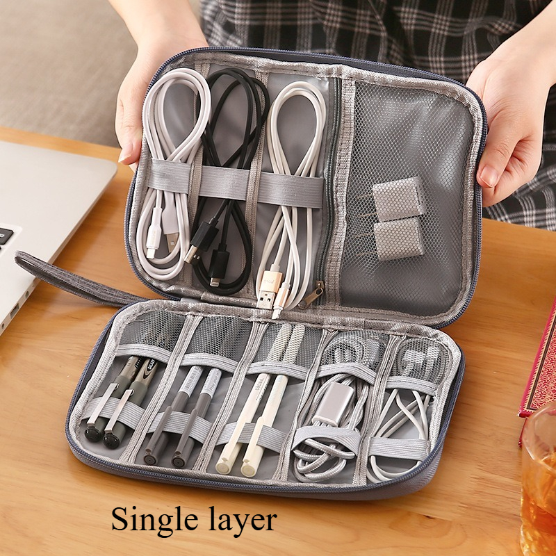 Tech Woven Accessories - Multifunctional Storage Bag Electronic Accessory Organizer