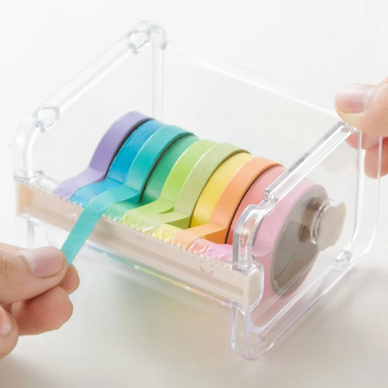 Tech Accessories For Office Desk - All-in-One Masking Tape Cutter & Storage