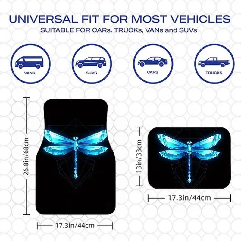4Pcs Blue Crystal Dragonfly Bl - Universal Tech Accessories ulasan dan harga