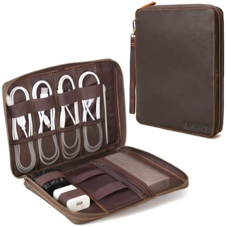 Polare Full Grain Leather Trav - Tech Accessories Travel ulasan dan harga