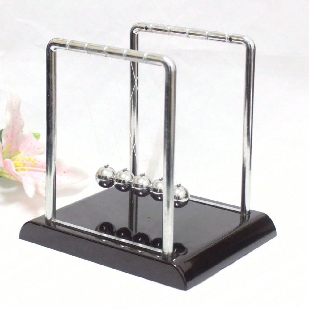 Black Metal Newton's Cradle Ba - Tech Accessories For Office Desk ulasan dan harga