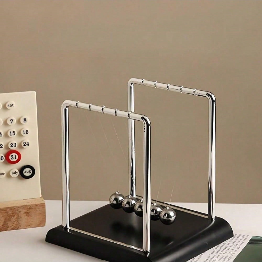 Black Metal Newton's Cradle Ba - Tech Accessories For Office Desk ulasan dan harga