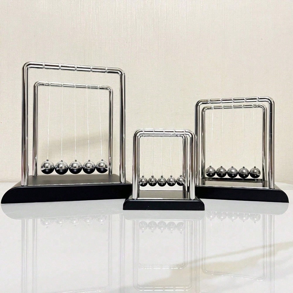 Black Metal Newton's Cradle Ba - Tech Accessories For Office Desk ulasan dan harga