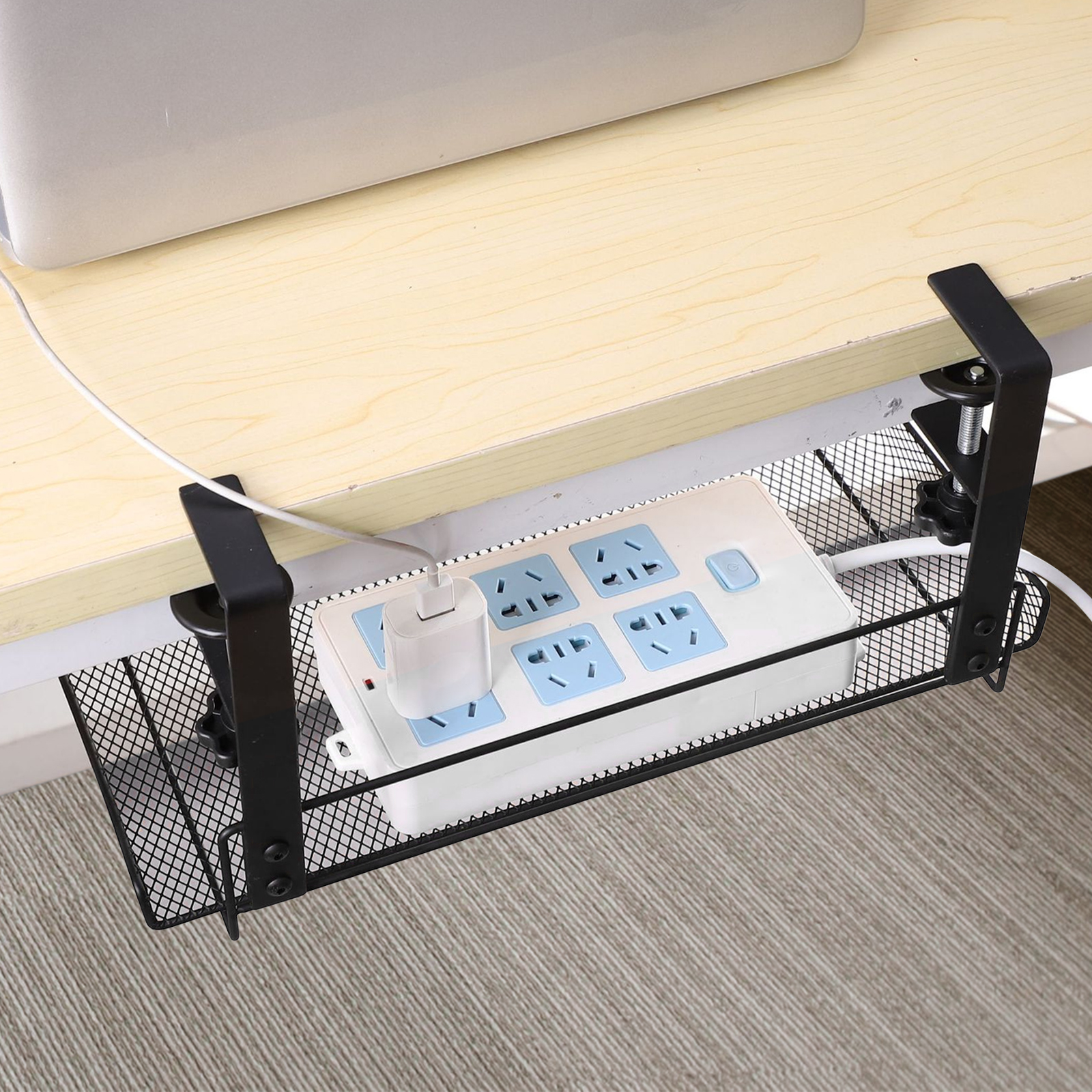 Wire Organizer Metal Under Des - Tech Accessories For Office Desk ulasan dan harga