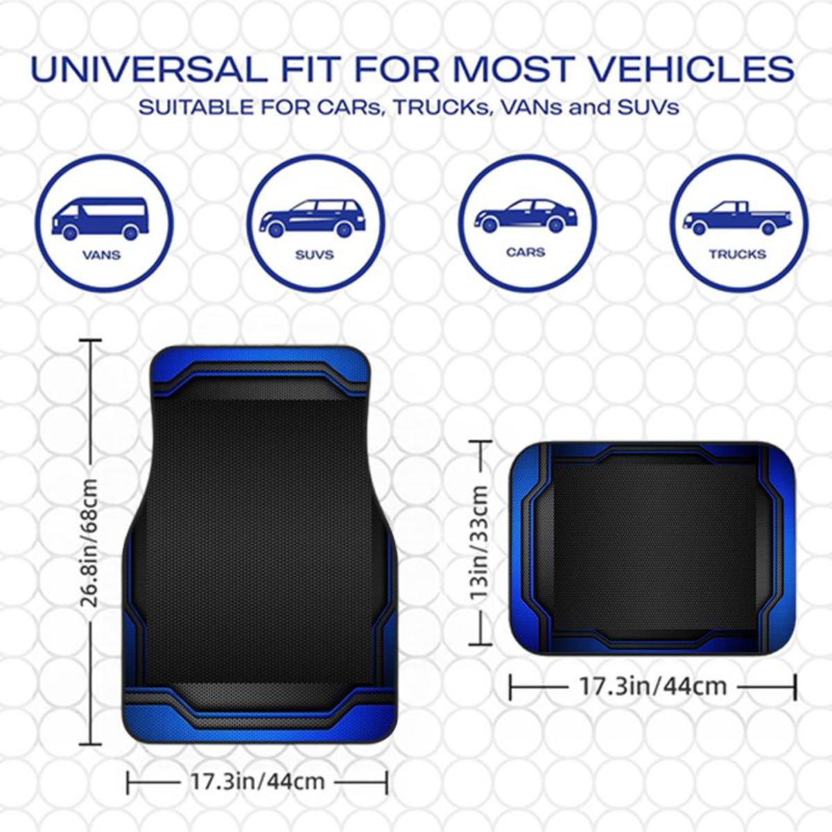 4pcs Blue Black Tech Geometric - Universal Tech Accessories ulasan dan harga