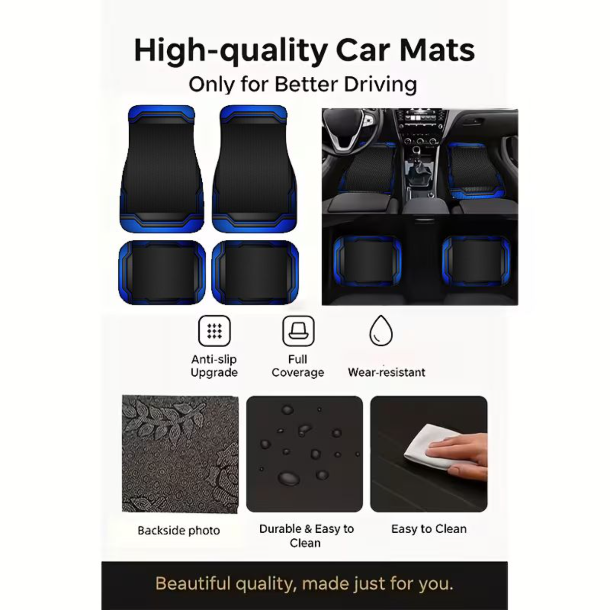 4pcs Blue Black Tech Geometric - Universal Tech Accessories ulasan dan harga
