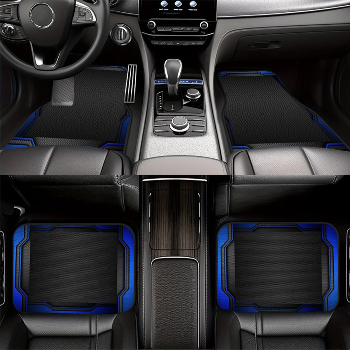 4pcs Blue Black Tech Geometric - Universal Tech Accessories ulasan dan harga