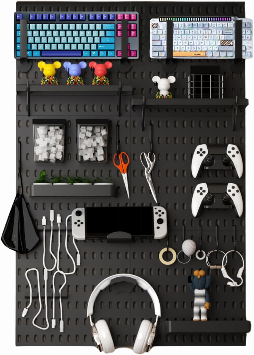 33x22 Inch Black Peg Board Org - Tech Accessories Board ulasan dan harga
