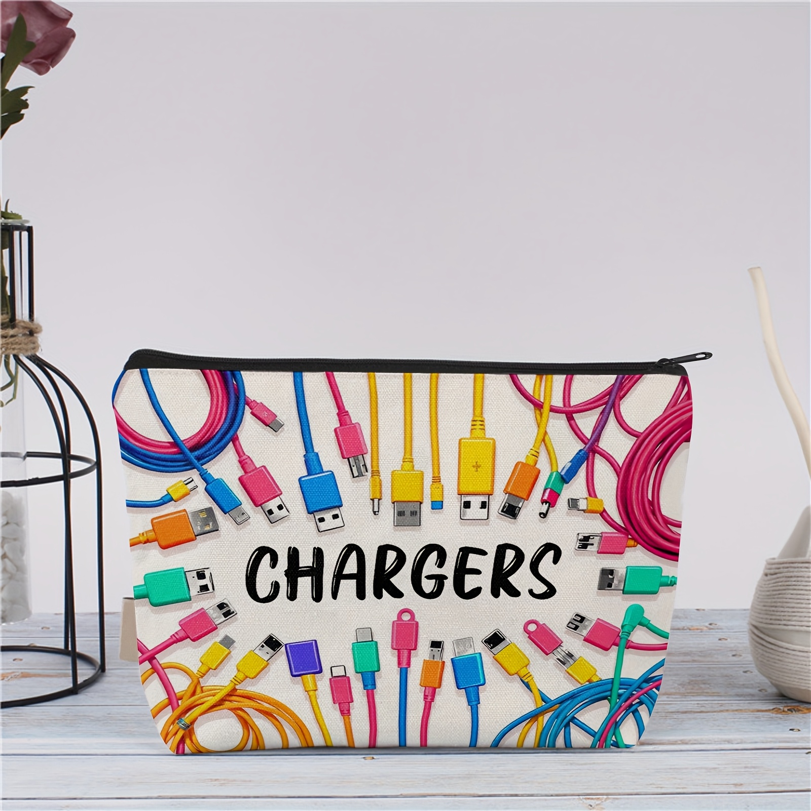 Colorful Cable USB Storage Bag - Tech Accessories For Office Desk ulasan dan harga